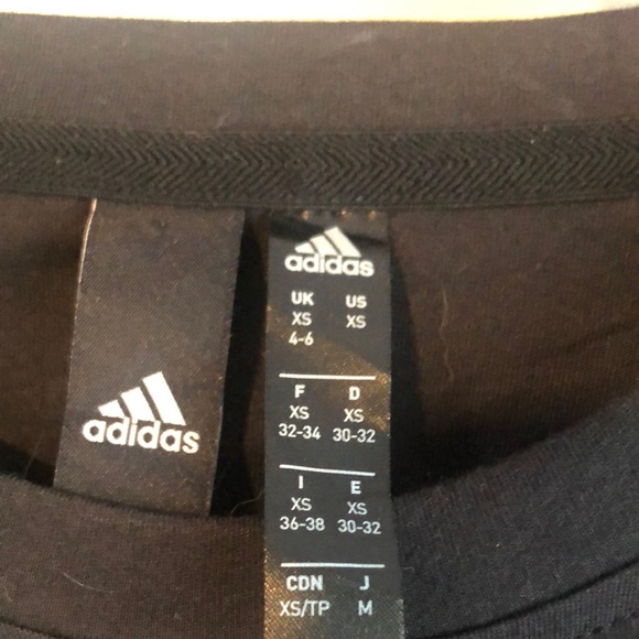 Adidas Mesh Sleeve Tshirt Dress Size XSmall - Picture 4 of 6